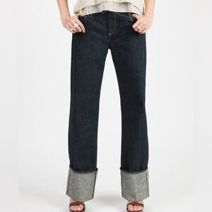 Simon Miller's Zuna Wide Leg jeans  mid-rise dark indigo Japanese denim